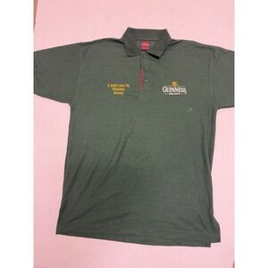 Guinness draught beer, germany irish pub ss polo shirt, green, men's large